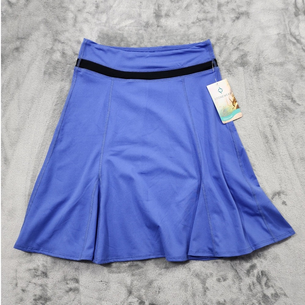NEW Stonewear Skirt Womens XS Blue Pippi Yoga Ubersoft Pull On Sporty Athleisure